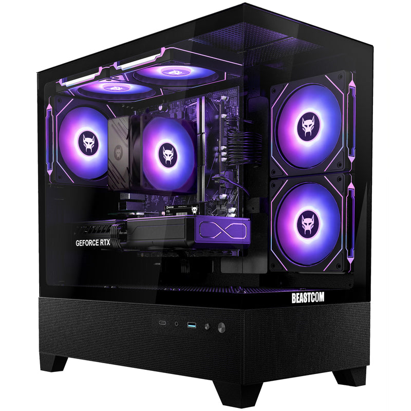 BEASTCOM Q5 | Pro Gaming PC | AMD Ryzen 9 5900X 12X 4,80GHz 24 Threads | NVIDIA RTX 5060 8GB | 16GB RAM | 1TB NVMe SSD | WiFi 5 | Windows 11 Pro