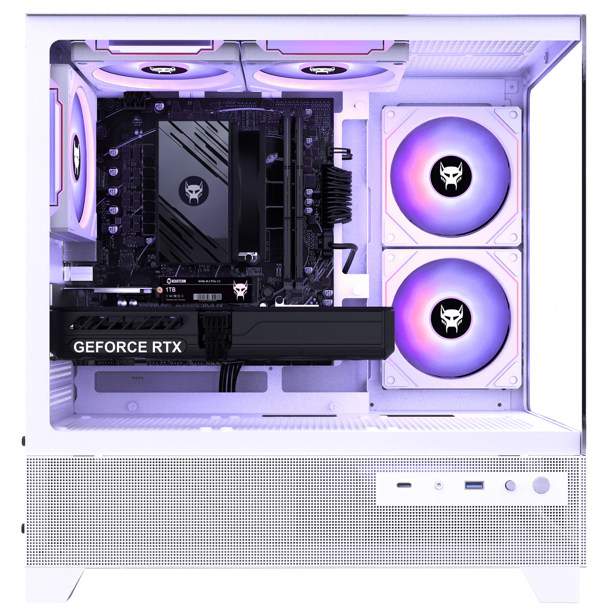 BEASTCOM Q5 | Pro Gaming PC | AMD Ryzen 7 5700X 8X 4,60GHz 16 Threads | NVIDIA RTX 5060 8GB | 16GB RAM | 1TB NVMe SSD | WiFi 5 | Windows 11 Pro