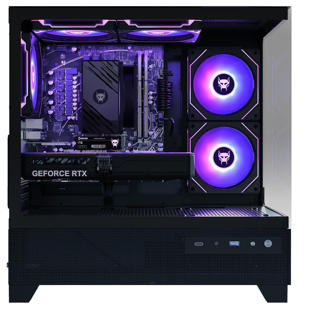 BEASTCOM Q5 | Pro Gaming PC | AMD Ryzen 7 5700X 8X 4,60GHz 16 Threads | NVIDIA RTX 5060 Ti 8GB | 32GB RAM | 1TB NVMe SSD | WiFi 5 | Windows 11 Pro