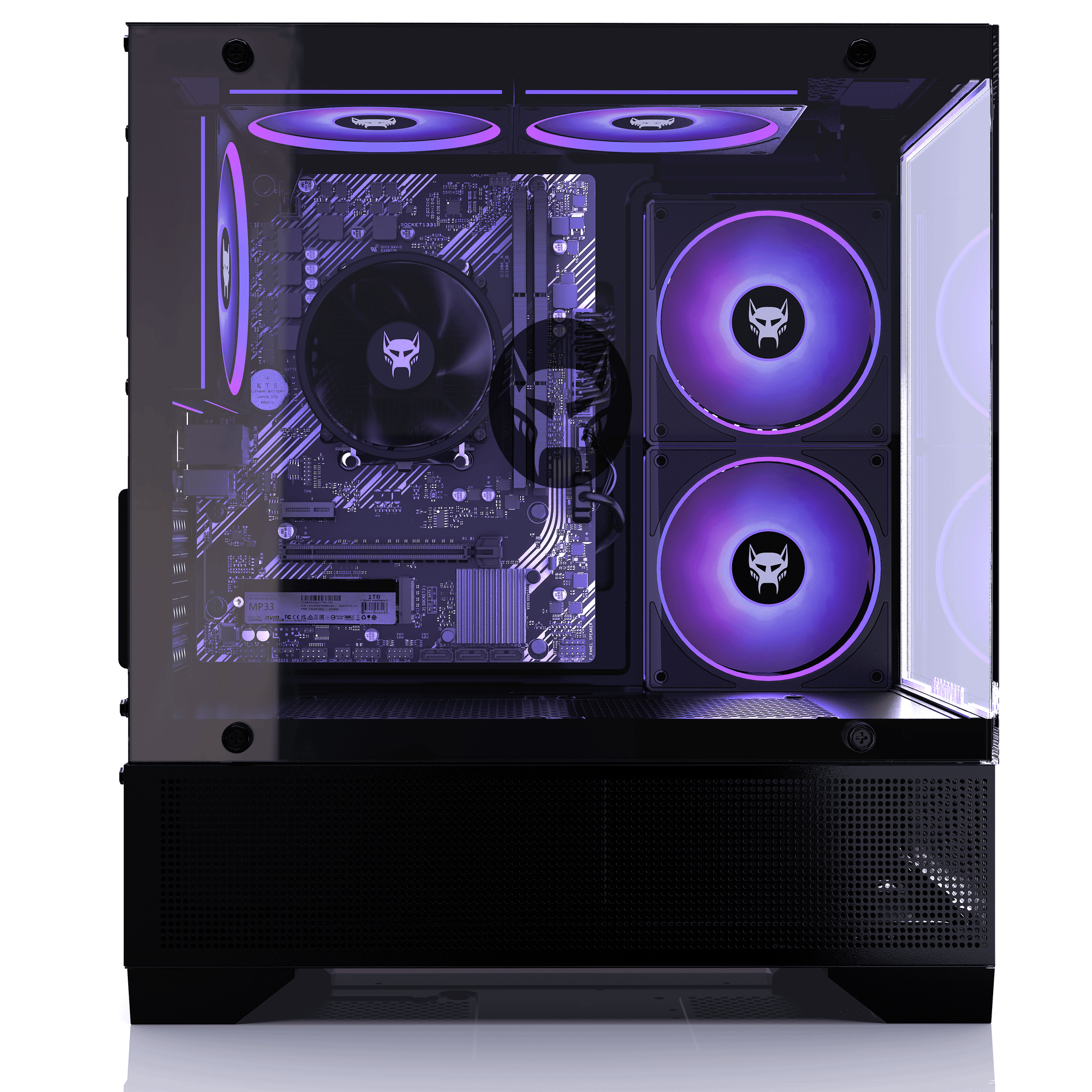 BEASTCOM Q3 Essential Gaming, Komplett Set PC, AMD Ryzen 5 4X 4,20GHz 8 Threads, 4K Vega 11 Kern Grafik, 16GB RAM, 512GB SSD, Monitor LED 24", Tastatur, Maus, Mauspad, WiFi, Windows 11 Pro