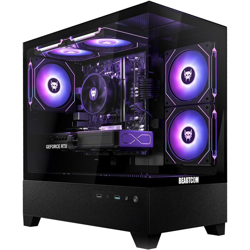 BEASTCOM Q5 | Pro Gaming PC | AMD Ryzen 5 4500 6X 3,60GHz 12 Threads | NVIDIA RTX 3050 4GB | 16GB RAM | 1TB NVMe SSD | HDMI | USB 3.2 | WiFi 5 | Windows 11 Pro